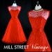 R E S E R V E D for Jill // Vintage 1950s Red Lace Sash Belt Party Dress