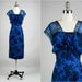 Vintage 1950s Dress . Purple Chiffon Crepe . Nat Tuman . Floral . Sleeveless . L . 1766