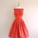 Red Linen Tiffany Prom Dress - made by Dig For Victory