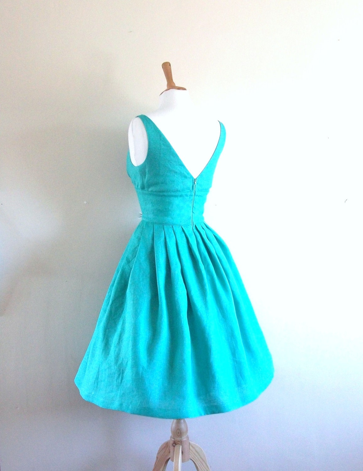 Aqua Blue Tiffany Prom Dress Made to Measure by Dig For