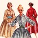 50s Vintage Sewing pattern Simplicity 1794 Full Skirted Shirtwaist dress Size 12 Bust 32