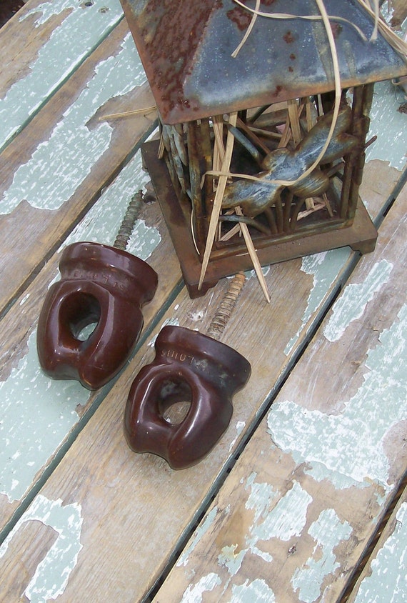 Antique Brown Ceramic Insulators