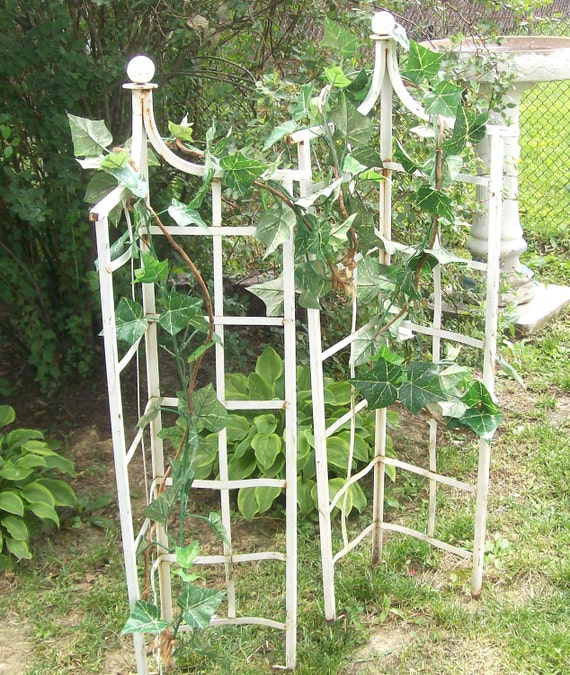 Wrought Iron Trellis with Finials Garden Patio Wedding