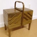 Vintage Strommen Bruk Hamar Accordian Sewing Box
