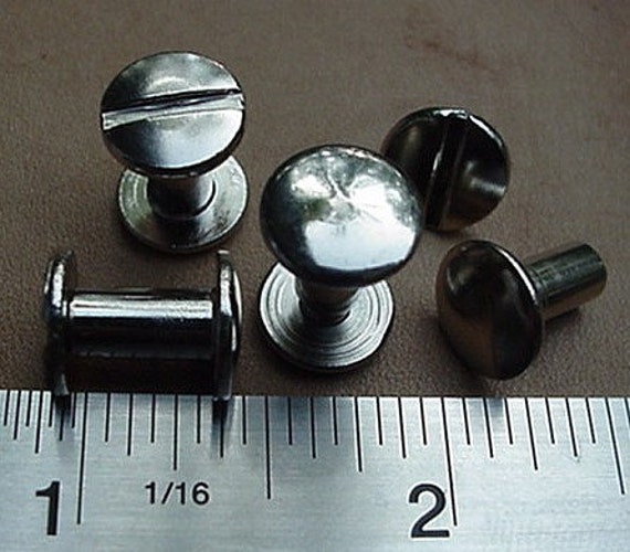 CONCHOS Chicago Screws 3/8 inch Plain 50 pcs NP by bobkitchener