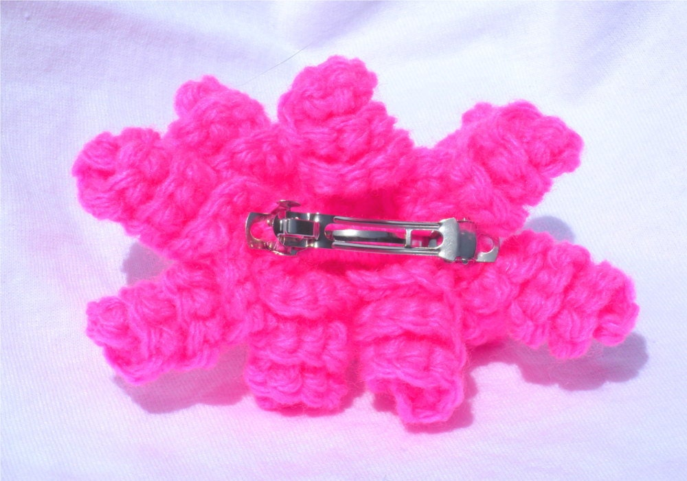 PDF PATTERN Crochet Curliecue Barrette Hat or Hair Accessory