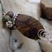 Brown Marbled Stone Hair Stick with Tigers Eye and Jasper Gemstones - Farica