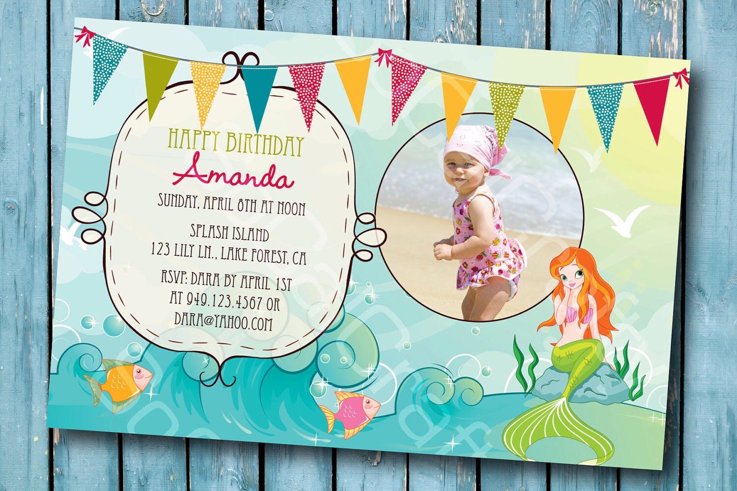 Little Mermaid Party Invitations 6