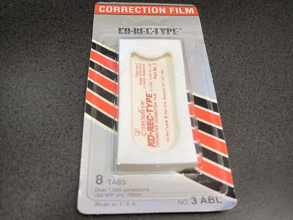 KoRecType Typewriter Correction Film Tabs for Manual or