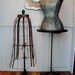 Antique wire skirt dress form