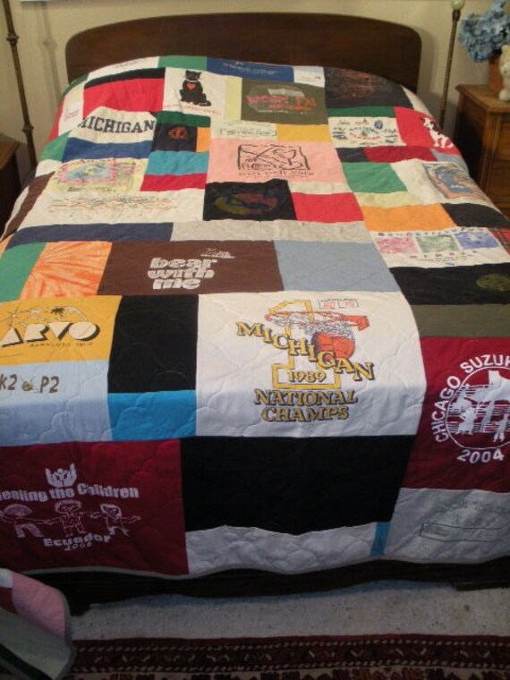 Items similar to Custom T-Shirt Sweatshirt Crazy Quilt Queen Size on Etsy