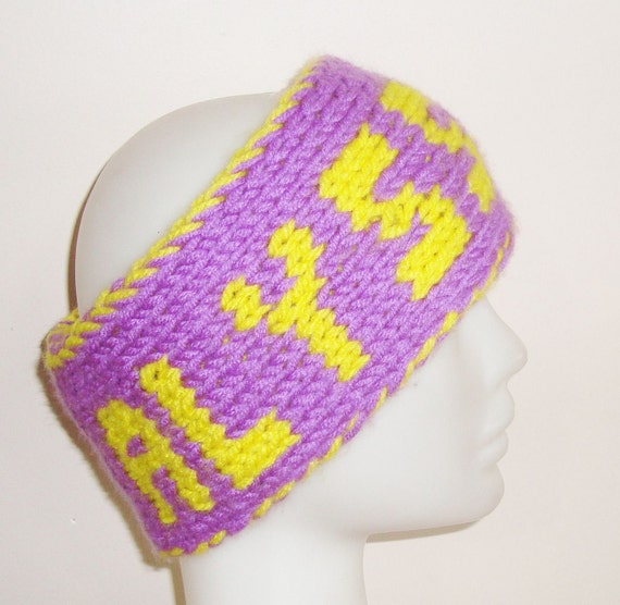Personalized Womens Headband Hand Knit Headband Name