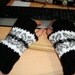SALE-Knitting for Men Gloves Fingerless, in Black Grey White, Winter Man Fashion