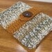 Honey Caramel Brown Multi Ipad Netbook Mini Laptop Notebook Computer Sleeve with Big Fab Button
