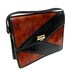 Vintage 70s Black and Brown Snakeskin Cross Body Purse