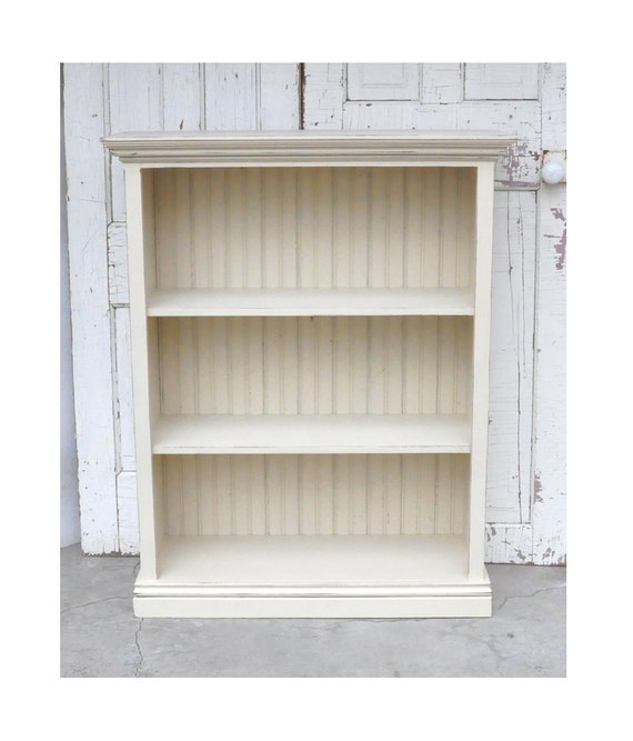 Items Similar To Bookcase In Distressed Antique White On Etsy   Il 570xN.321355930 