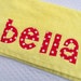 SALE --Personalized Applique Name Towel - YELLOW ONLY in this style - You can choose the fabrics for your name