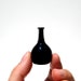 Miniature Bottle in Black, Hand Blown Glass