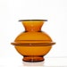 Hand Blown Glass Vase, Yellow and Silver Bud Vase
