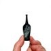 Miniature Bottle in Black and Silver, Hand Blown Glass