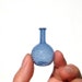 Miniature Bottle with Cobalt Blue and Periwinkle Stripes, Hand Blown Glass