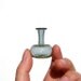 Miniature Vase with Blue and Gold Stripes, Hand Blown Glass