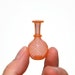 Miniature Bottle with Orange Stripes, Hand Blown Glass