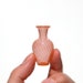 Miniature Vase with Orange Stripes, Hand Blown Glass