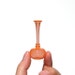 Miniature Bottle with Orange Stripes, Hand Blown Glass