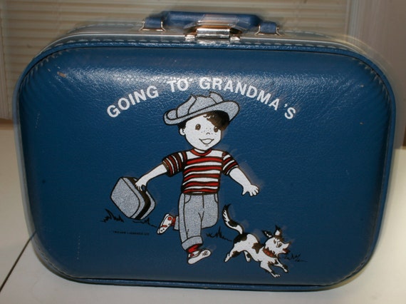 child suitcase going to grandma's