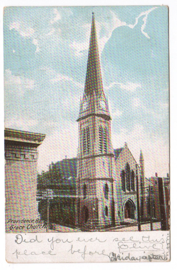 Grace Church Providence Rhode Island 1906 by ThePostcardDepot