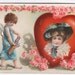 To My Valentine Cupid Heart Beautiful Girl 1910c postcard