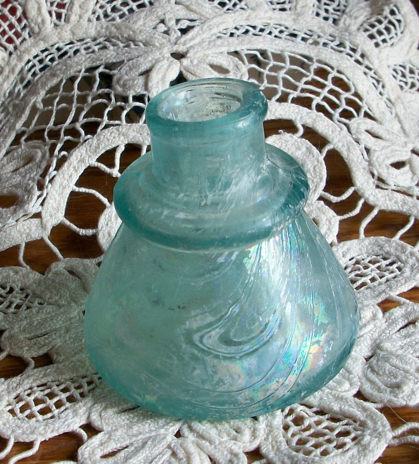 Vintage Glass Ink Well by glassing on Etsy
