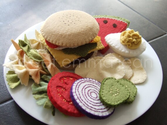 Felt Food - Summer Cookout Set - Sewing Pattern PDF