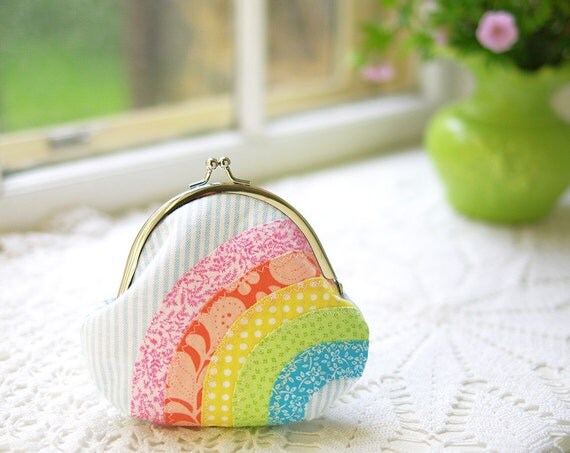 rainbow coin purse