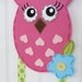 Hand Painted Owl Hair Bow Holder