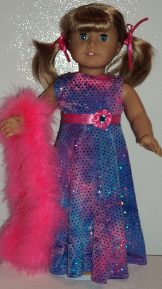 American Girl doll clothes Sparkly Tie Dye Gown by susiestitchit