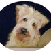 Wheaten Terrier Denim Tote Hand Painted