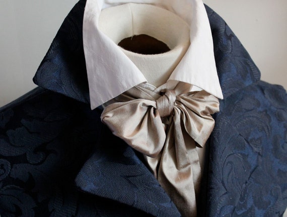 REGENCY Tie Ascot Cravat Champagne Dupioni SILK