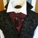 Slim REGENCY Brummel Victorian Ascot Tie Cravat - Maroon Wine Dupioni Silk
