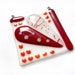 Red Heart Fused Glass Wall Hanging Valentines Day Handmade OOAK