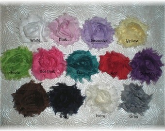 Baby Snap Clip Mini Chiffon Flowers - You Choose 3 Colors - Perfect Clip for Fine, Thin Hair that STAY in