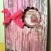Peek-a-Boo Owl Happy Birthday Card with Hand Stamped Wood Grain and Pink Wash