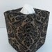 Brown and black damask reversible tissue box cover