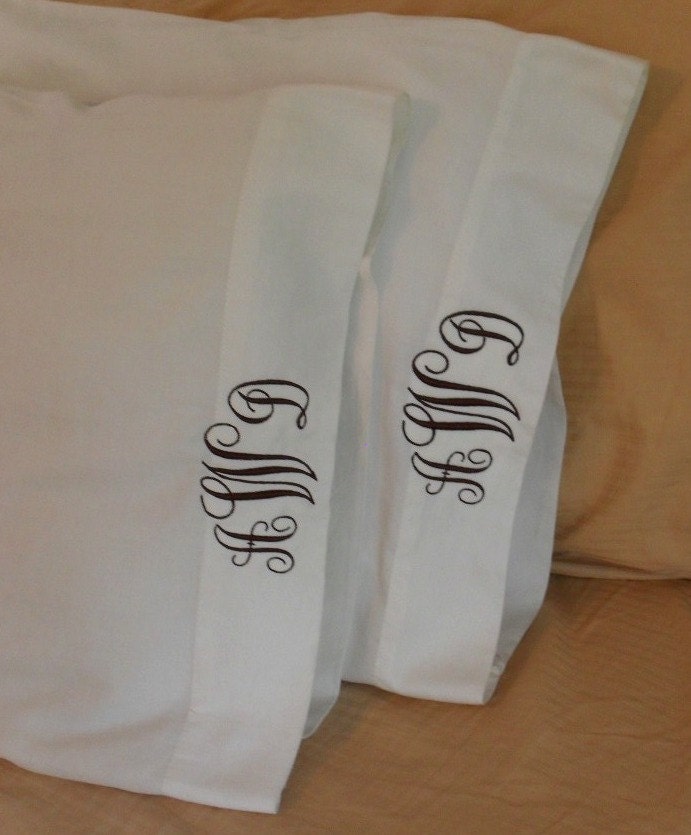 monogrammed sheets and pillowcases