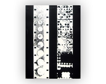 Aldo Tambellini "Blackout" film clip poster, c.1975. Graphic design education by Reinhold Visuals