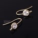 NP-484 Matt.Gold-plated, 7mm Cubic Zirconia earring, 925 sterling silver earwire, 2pcs