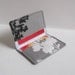 Credit Card, Business Card Holder - Gray with Black and White Leaf, Blossoms