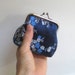 Small Coin Purse in Royal Blue Chinese Brocade