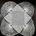 Art Deco Sunrise Doily - Hand Crocheted in French Cream 6117